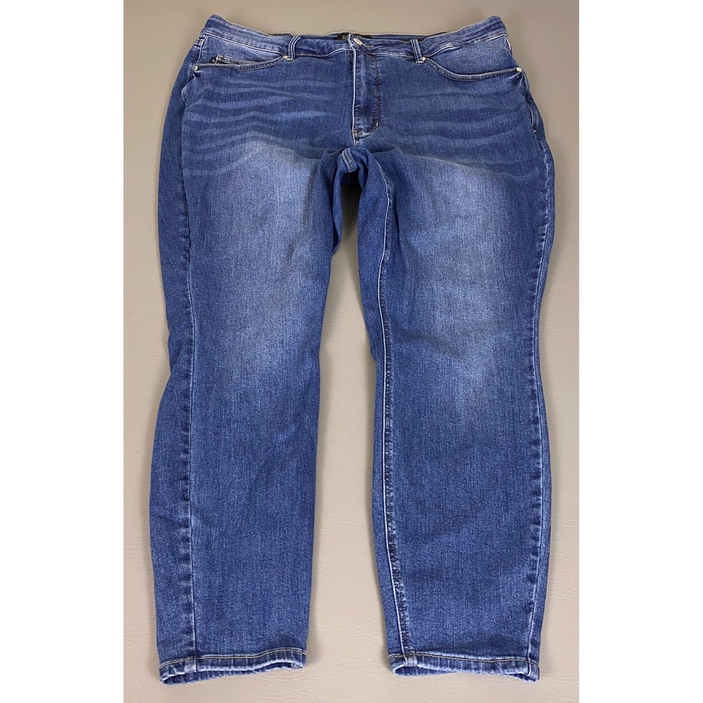 Judy Blue Skinny Fit Jeans Women's Plus Size 22W Blue Medium Wash Stretch Denim